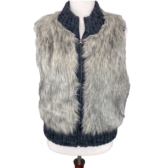 Loft Sleeveless Faux Fur Sweater - Picture 2 of 8